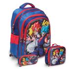 Kit Mochila Infantil Menino Dragon Ball Z Passeio Aulas