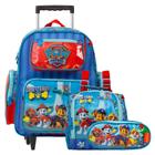 Kit Mochila Infantil Menino Patrulha Canina Rodinhas Grande - Toys 2U