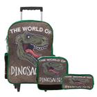 Kit Mochila Infantil Menino Rodinha Dinossauro Com Lancheira - Toys 2U