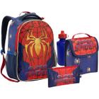 Kit Mochila Infantil Menino Spider Aranha Escolar Grande