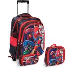 Kit Mochila Infantil Menino Spider Man Rodinha Creche Aulas