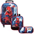 Kit Mochila Infantil Meninos de Rodinha Homem Aranha Grande