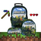 Kit mochila infantil Minecraft com LED colorido