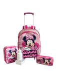 Kit Mochila Infantil Minnie Mouse Lisa M Rodinhas Menina F5