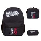 Kit Mochila Infantil Naruto Lancheira Estojo Envio Imediato