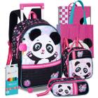 Kit Mochila Infantil Panda Pandinha Lancheira e Estojo