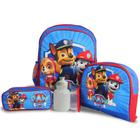 Kit Mochila Infantil Patrulha Canina Azul Costas Tam G - SM