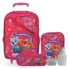 Kit Mochila Infantil Patrulha Canina Feminina Rodinhas