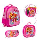 Kit Mochila Infantil Patrulha Canina Menina Envio 24 Hrs