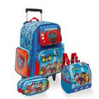 Kit Mochila Infantil Patrulha Canina Rodinhas Passeio Creche - Chenson