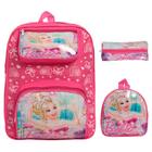 Kit Mochila Infantil Resistente Estojo Lancheira Barbie