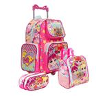 Kit Mochila Infantil Rodinha Feminina LOL 3 Pçs Chenson