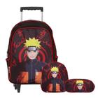 Kit Mochila Infantil Rodinha Naruto Anime Tam G + Lancheira - Toys 2U