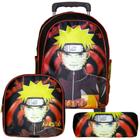 Kit Mochila Infantil Rodinha Naruto Shippuden G Resistente