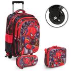 Kit Mochila Infantil Rodinha Spider Man 3d Reforçada Toys 2u