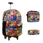 Kit Mochila Infantil Rodinha Super Mario Quadrinhos Juvenil - TOYS 2U