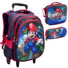 Kit Mochila Infantil Rodinhas Escolar 3D - Mario