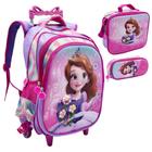 Kit Mochila Infantil Rodinhas Escolar 3D - Sofia