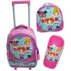 Kit Mochila Infantil Rodinhas Feminina Meninas estilo LOL Lancheira + estojo - YEPP