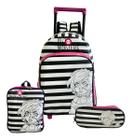 Kit Mochila Infantil Rodinhas Grande Boneca Menina Monsters Rosa - seanite