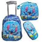 Kit Mochila Infantil Rodinhas Stitch+ lancheira + estojo 3332