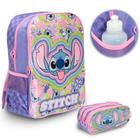 Kit Mochila Infantil Stitch Costas Passeio Resistente