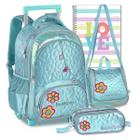 Kit Mochila Infantil Sweet Queen Feminina Escolar Carrinho