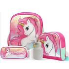 Kit Mochila Infantil Unicórnio Fantasy Costas