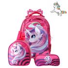 Kit Mochila Infantil Unicórnio My Little Pony De Rodinha