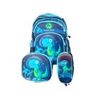 Kit Mochila Lancheira Estojo Infantil com Alça Ajustável Masculina