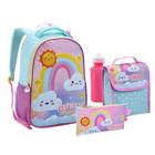 Kit Mochila + Lancheira + Garrafa Infantil