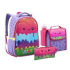 Kit Mochila + Lancheira + Garrafa Infantil