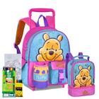 Kit Mochila Lancheira Pooh Urso Coleção 2025 Infantil Rodas