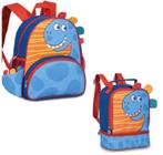 Kit Mochila + Lancheira térmica infantil Dinossauro Clio Pets