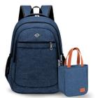 Kit Mochila Masculina Bolsa Lancheira Média Moderna Homens Alta Qualidade Impermeável Escolar Pratica Reforçada Elegante - Meimi Amores