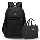 Kit Mochila Masculina Bolsa Lancheira Média Moderna Homens Escolar Alta Qualidade Impermeável Pratica Reforçada Elegante