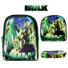 Kit Mochila Masculina Escolar Juvenil Hulk Vingadores Marvel