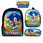 Kit Mochila Masculina Escolar Juvenil Passeio Sonic Dash JG - TOYS 2U