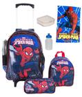 Kit Mochila Masculina Home Aranha Rodinhas + Lancheira +