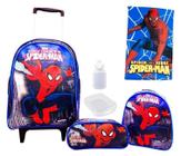 Kit Mochila Masculina Infantil Rodinhas Homem Aranha