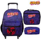 Kit Mochila Masculino Infantil Naruto Escola Rodinha Toys 2U