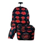 Kit Mochila Naruto Akatsuki com Rodinhas + Lancheira Térmica + Estojo Escolar