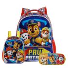 Kit Mochila Patrulha Canina Costas 16"' Lancheira Com Estojo