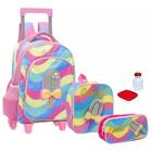 Kit Mochila Picolé Candy 2 Em 1 Alças Rodinha Tam G Infantil - Yepp