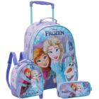 Kit Mochila Rodas 15 Frozen Lancheira E Estojo Escolar