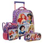 Kit Mochila Rodas 16" Princesas Lancheira E Estojo Escolar