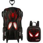 Kit Mochila Rodas Escolar Homem Aranha Miles Lancheira 3D