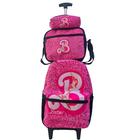 Kit Mochila Rodinha Barbie Com Estojo E Lancheira Infanti