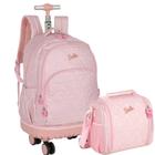 Kit Mochila Rodinha e Lancheira Juvenil Barbie By Luxcel Ref 47712