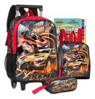 Kit Mochila Rodinha Escolar Tamg 3d Carro Corrida Infantil